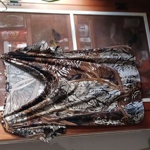 Womans Top Blouse Premis 2X Cap Sleeves